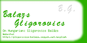 balazs gligorovics business card